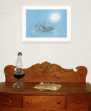 Misty Morning 1 White Framed Print Wall Art - Homeroots - Flyclothing LLC