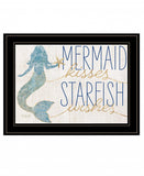 Mermaid Kisses Starfish Wishes 3 Black Framed Print Wall Art - Homeroots - Flyclothing LLC