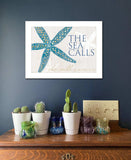 The Sea Calls 1 White Framed Print Wall Art - Homeroots - Flyclothing LLC
