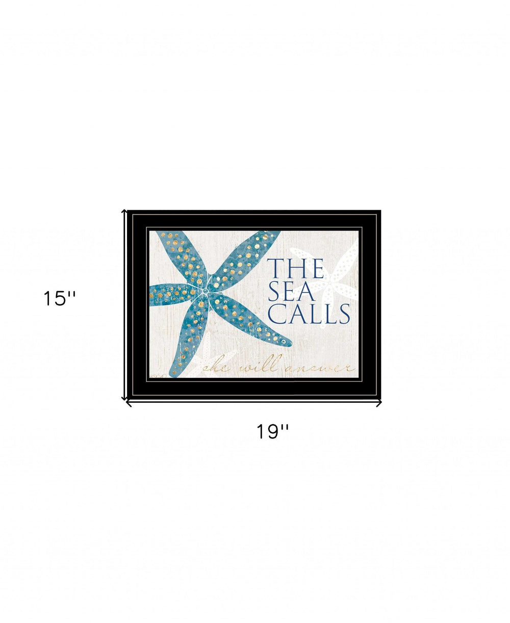 The Sea Calls 3 Black Framed Print Wall Art - Homeroots - Flyclothing LLC