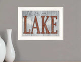 Life is Better at the Lake 1 White Framed Print Wall Art - Homeroots - Flyclothing LLC