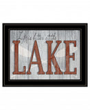 Life is Better at the Lake 2 Black Framed Print Wall Art - Homeroots - Flyclothing LLC