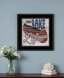 Lake Life Canoe 3 Black Framed Print Wall Art - Homeroots - Flyclothing LLC