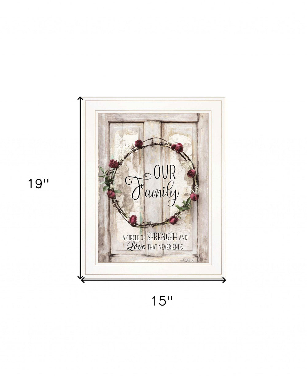 Our Family 1 White Framed Print Wall Art - Homeroots - Flyclothing LLC