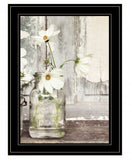 White Blossoms 2 Black Framed Print Wall Art - Homeroots - Flyclothing LLC