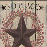 No Place Like Home Wreath 2 Black Framed Print Wall Art - Homeroots - Flyclothing LLC