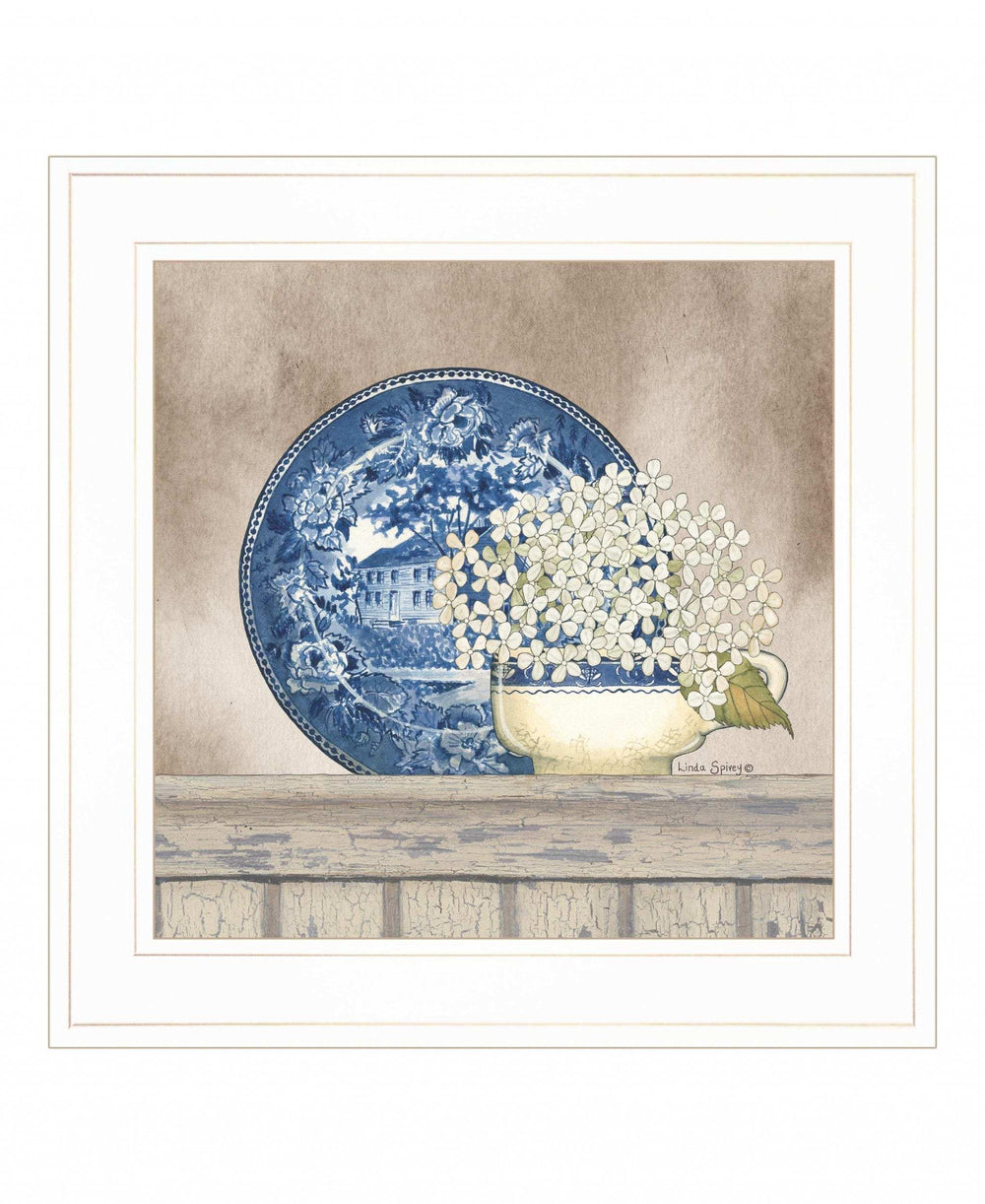 Farmhouse Blues I 3 White Framed Print Wall Art - Homeroots - Flyclothing LLC