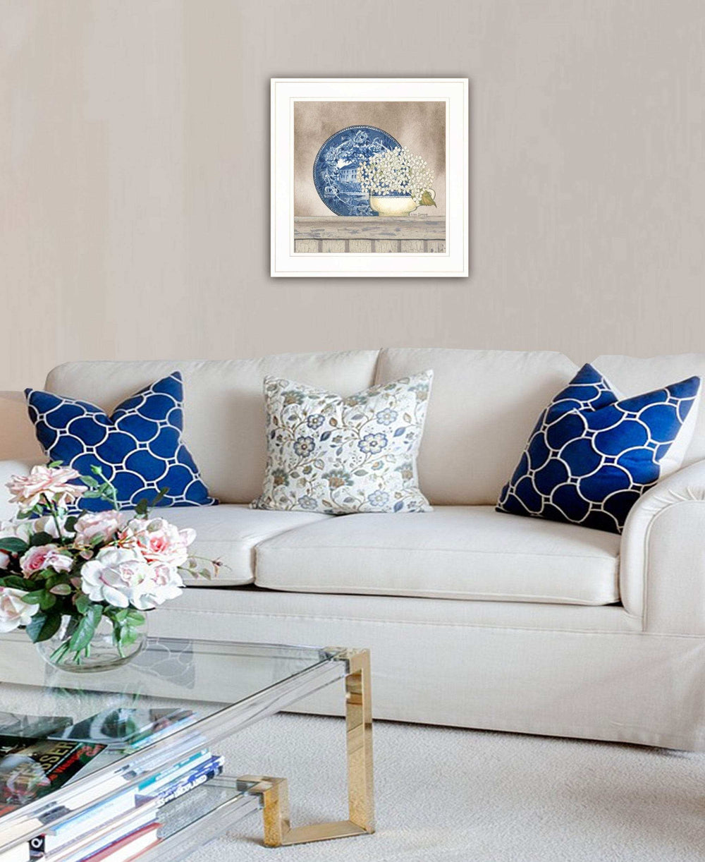 Farmhouse Blues I 3 White Framed Print Wall Art - Homeroots - Flyclothing LLC