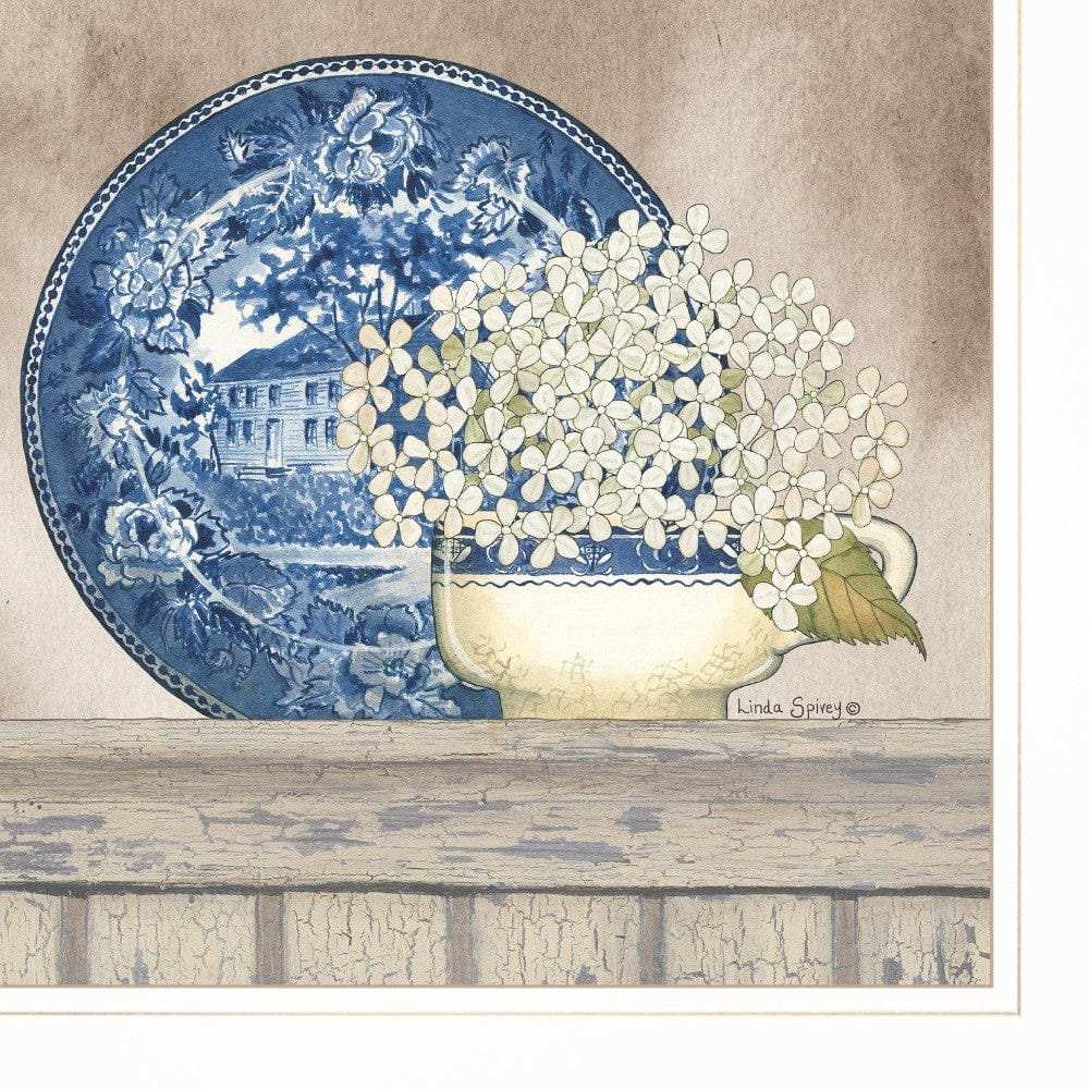 Farmhouse Blues I 3 White Framed Print Wall Art - Homeroots - Flyclothing LLC