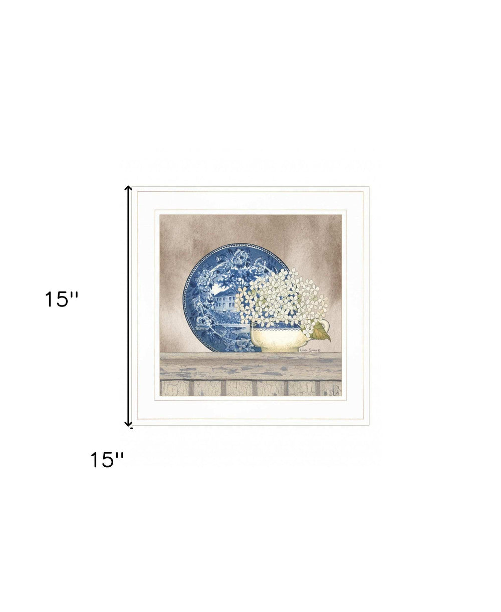 Farmhouse Blues I 3 White Framed Print Wall Art - Homeroots - Flyclothing LLC