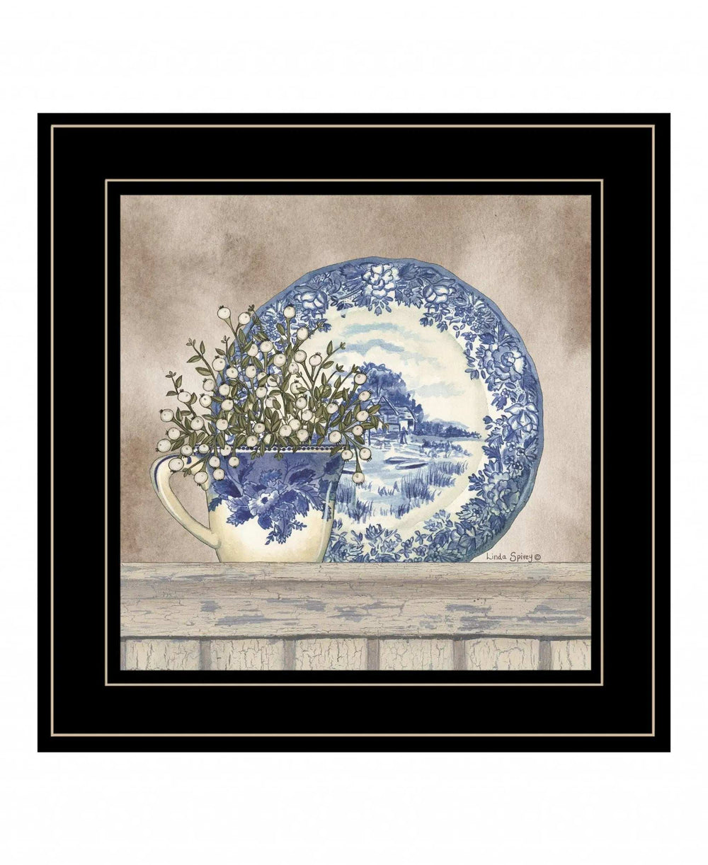 Farmhouse Blues II 3 Black Framed Print Wall Art - Homeroots - Flyclothing LLC