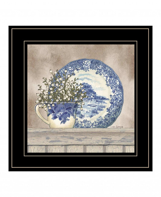 Farmhouse Blues II 3 Black Framed Print Wall Art - Homeroots - Flyclothing LLC