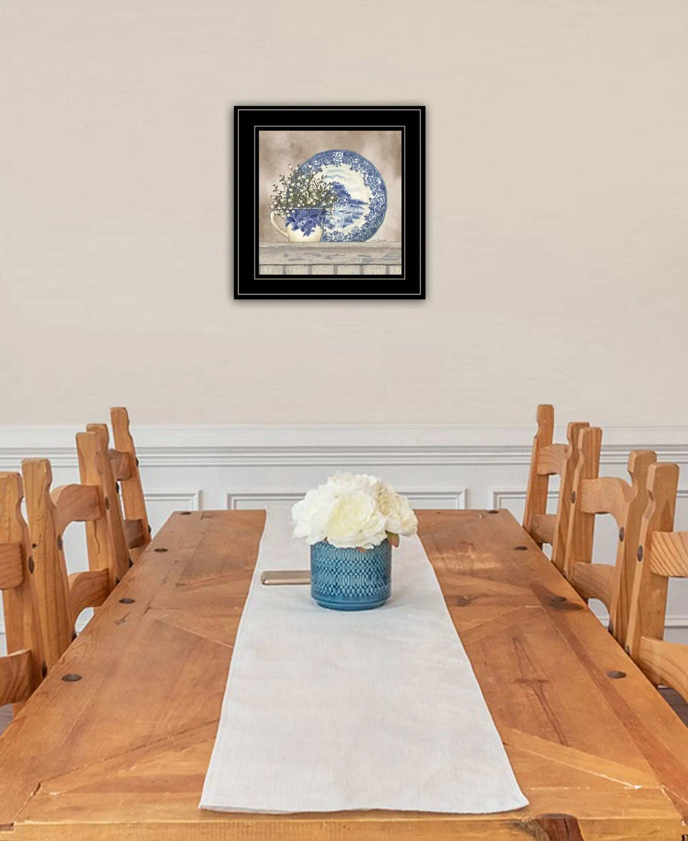 Farmhouse Blues II 3 Black Framed Print Wall Art - Homeroots - Flyclothing LLC