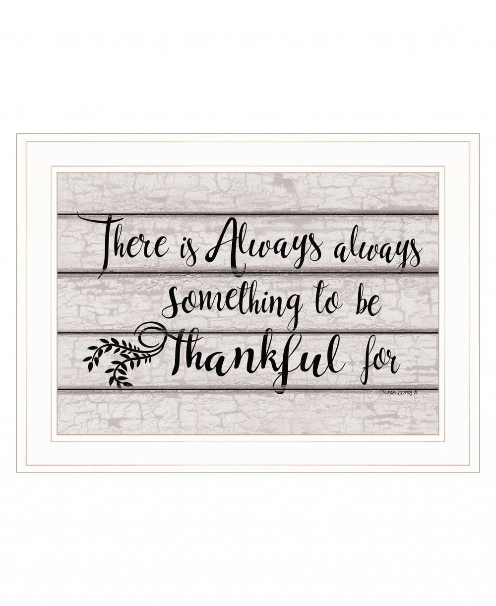 Always Thankful 2 White Framed Print Wall Art - Homeroots - Flyclothing LLC