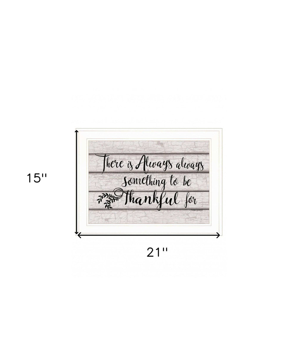 Always Thankful 2 White Framed Print Wall Art - Homeroots - Flyclothing LLC