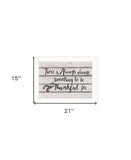 Always Thankful 2 White Framed Print Wall Art - Homeroots - Flyclothing LLC