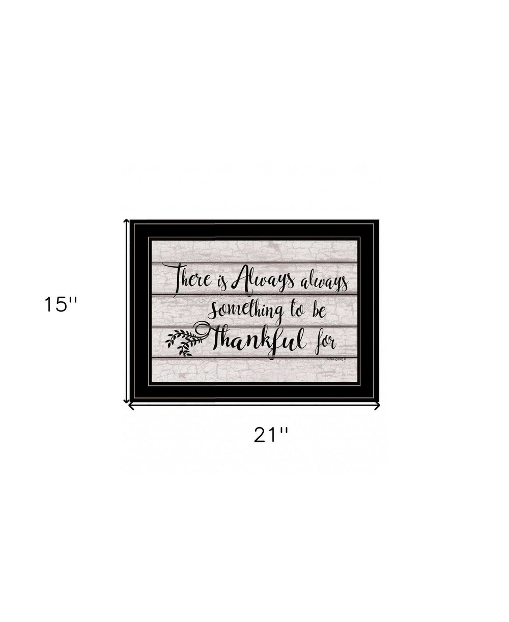Always Thankful 3 Black Framed Print Wall Art - Homeroots - Flyclothing LLC