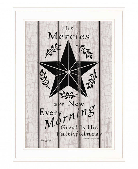 His Mercies are New Every Morning 2 White Framed Print Wall Art - Homeroots - Flyclothing LLC