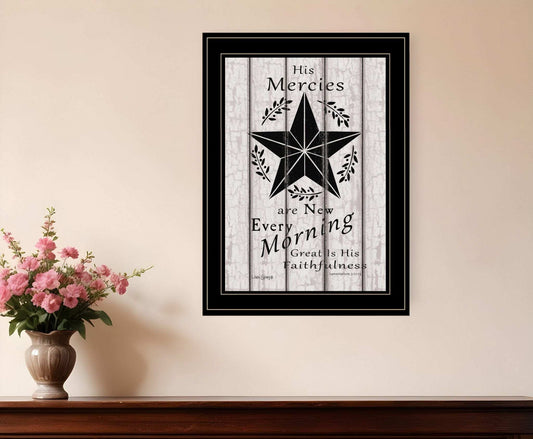 His Mercies are New Every Morning 3 Black Framed Print Wall Art - Homeroots - Flyclothing LLC