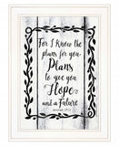 Plans to Give You Hope 1 White Framed Print Wall Art - Homeroots - Flyclothing LLC