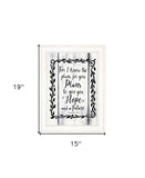 Plans to Give You Hope 1 White Framed Print Wall Art - Homeroots - Flyclothing LLC