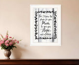 Plans to Give You Hope 1 White Framed Print Wall Art - Homeroots - Flyclothing LLC