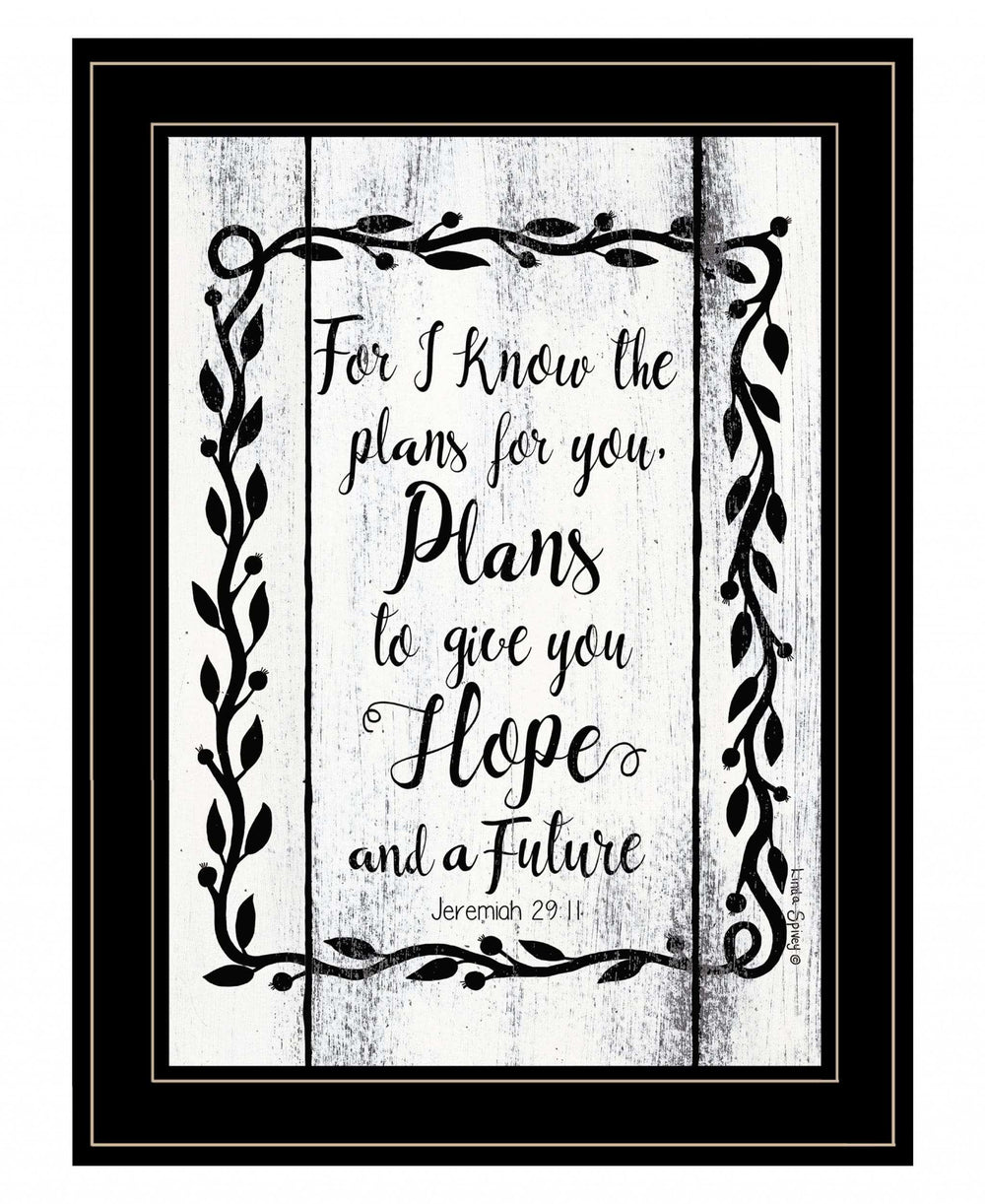 Plans to Give You Hope 2 Black Framed Print Wall Art - Homeroots - Flyclothing LLC