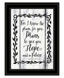 Plans to Give You Hope 2 Black Framed Print Wall Art - Homeroots - Flyclothing LLC