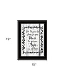 Plans to Give You Hope 2 Black Framed Print Wall Art - Homeroots - Flyclothing LLC