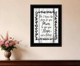 Plans to Give You Hope 2 Black Framed Print Wall Art - Homeroots - Flyclothing LLC