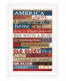 America Proud 2 White Framed Print Wall Art - Homeroots - Flyclothing LLC