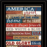 America Proud Black Framed Print Wall Art - Homeroots - Flyclothing LLC