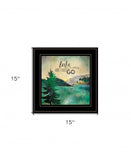 The Lake is Calling 2 Black Framed Print Wall Art - Homeroots - Flyclothing LLC