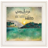 Sunshine And Lake Water 2 White Framed Print Wall Art - Homeroots - Flyclothing LLC