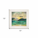 Sunshine And Lake Water 2 White Framed Print Wall Art - Homeroots - Flyclothing LLC