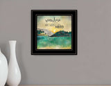 Sunshine And Lake Water 3 Black Framed Print Wall Art - Homeroots - Flyclothing LLC