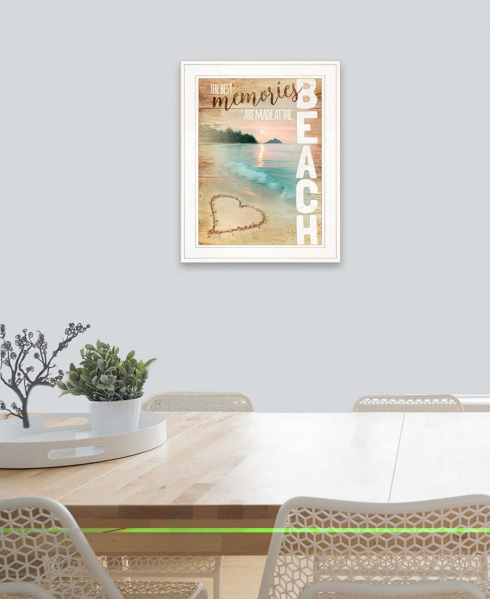Beach Memories 1 White Framed Print Wall Art - Homeroots - Flyclothing LLC