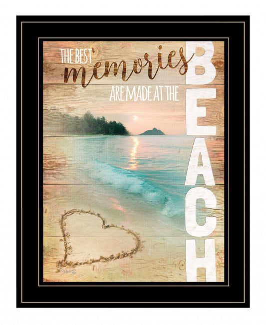 Beach Memories 2 Black Framed Print Wall Art - Homeroots - Flyclothing LLC