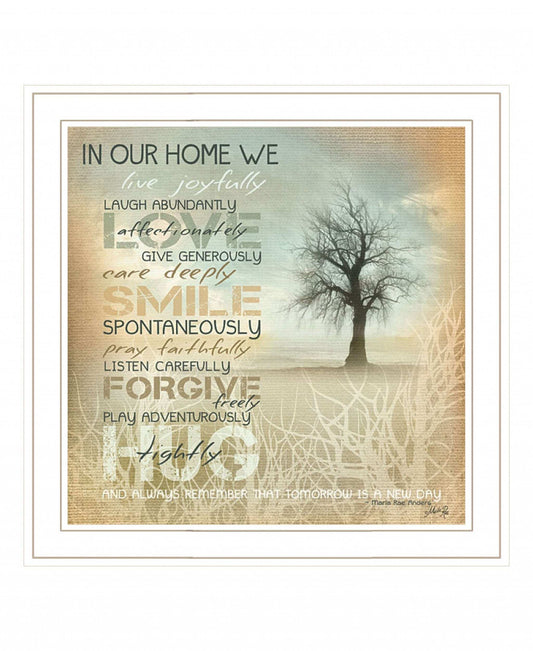 In Our Home 3 White Framed Print Wall Art - Homeroots - Flyclothing LLC