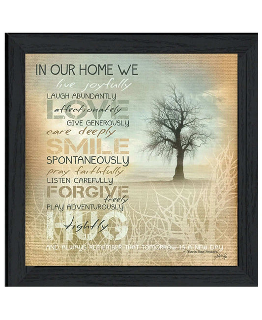 In Our Home 4 Black Framed Print Wall Art - Homeroots - Flyclothing LLC