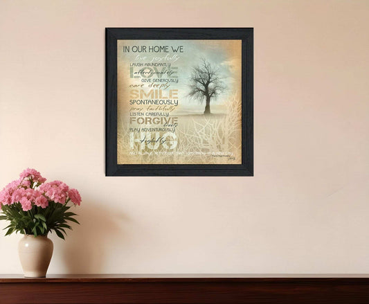 In Our Home 4 Black Framed Print Wall Art - Homeroots - Flyclothing LLC