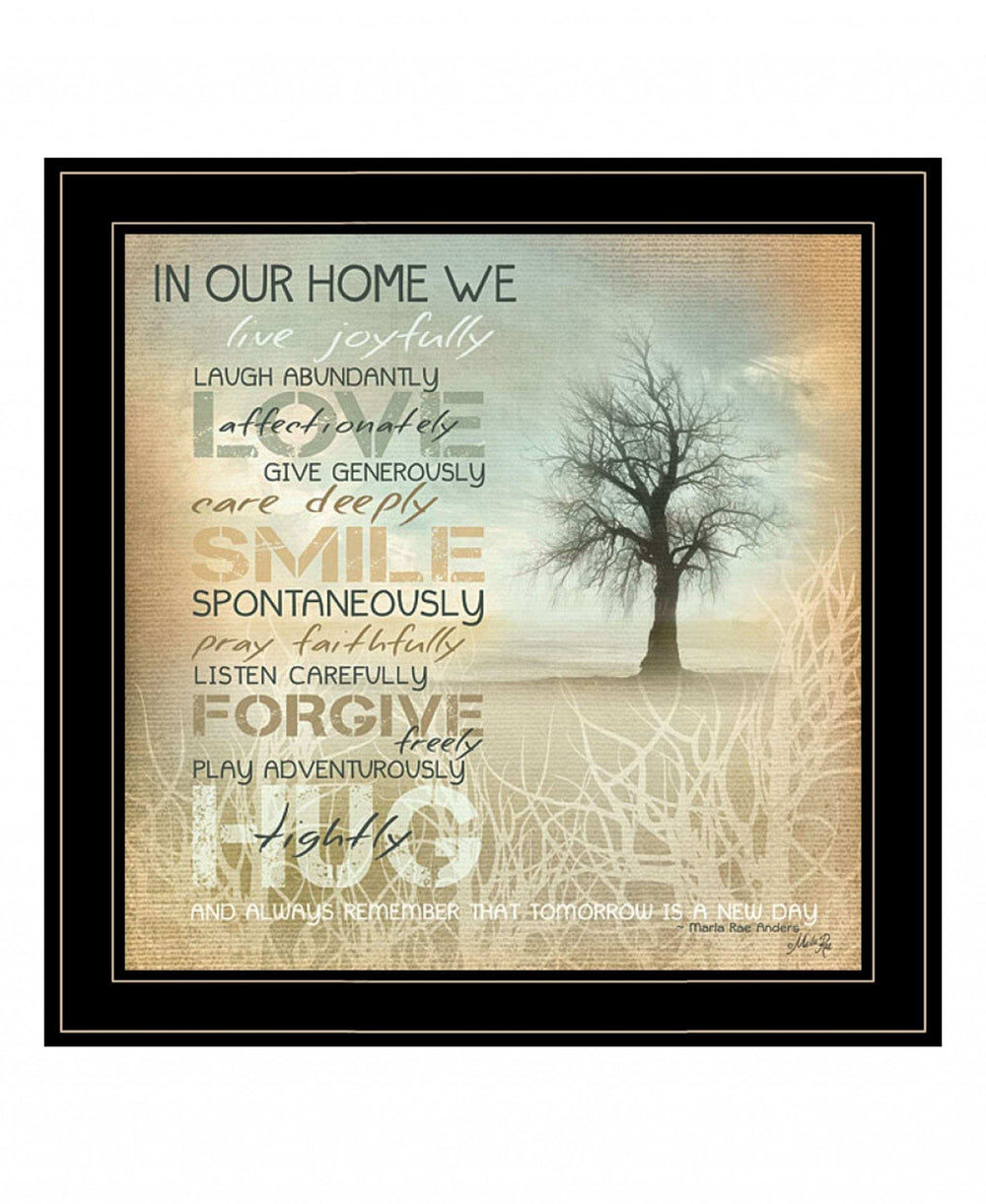 In Our Home 5 Black Framed Print Wall Art - Homeroots - Flyclothing LLC