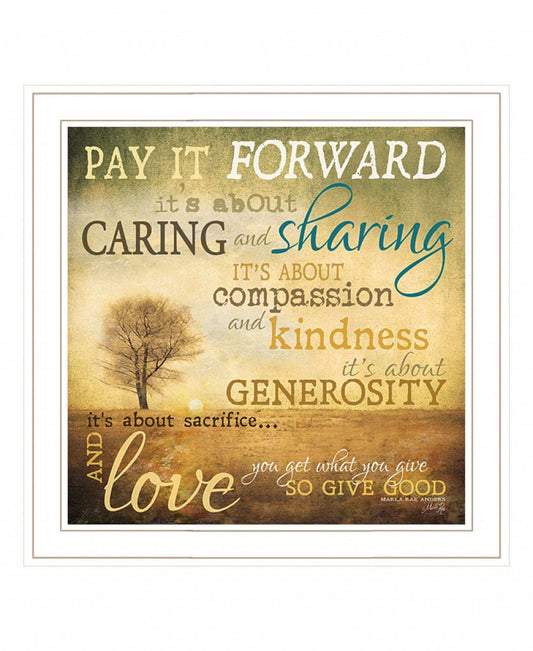 Meaning of Pay it Forward 1 White Framed Print Wall Art - Homeroots - Flyclothing LLC