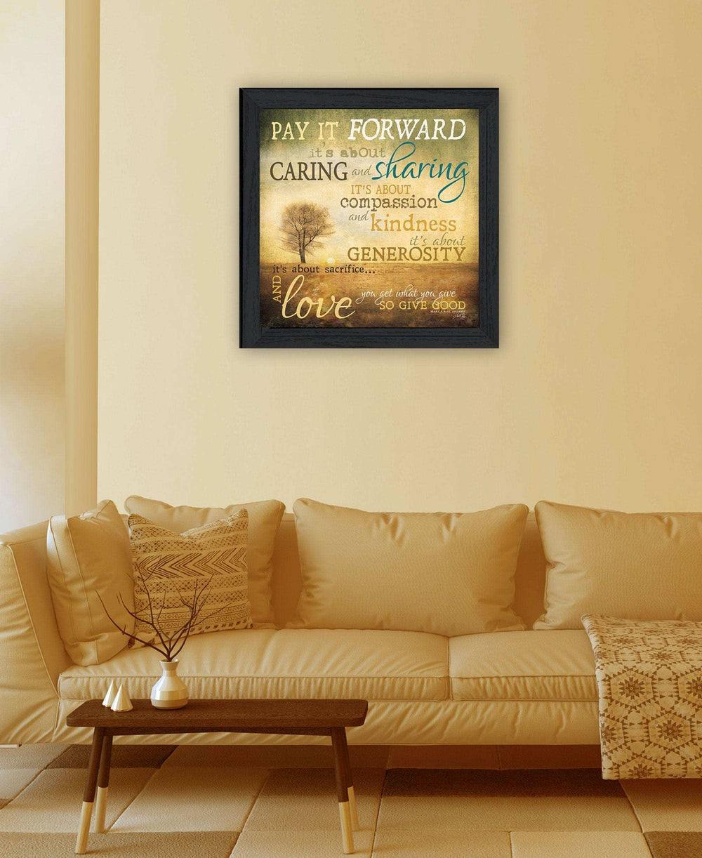 Meaning of Pay it Forward 2 Black Framed Print Wall Art - Homeroots - Flyclothing LLC
