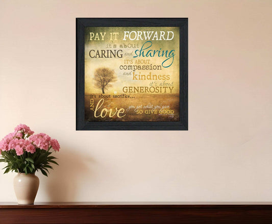 Meaning of Pay it Forward 2 Black Framed Print Wall Art - Homeroots - Flyclothing LLC