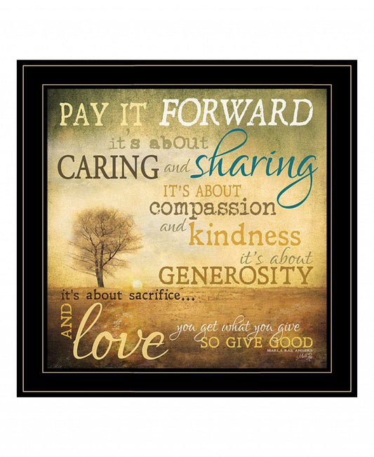 Meaning of Pay it Forward 3 Black Framed Print Wall Art - Homeroots - Flyclothing LLC