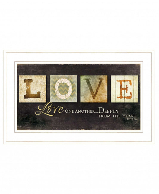 Love One Another 1 White Framed Print Wall Art - Homeroots - Flyclothing LLC