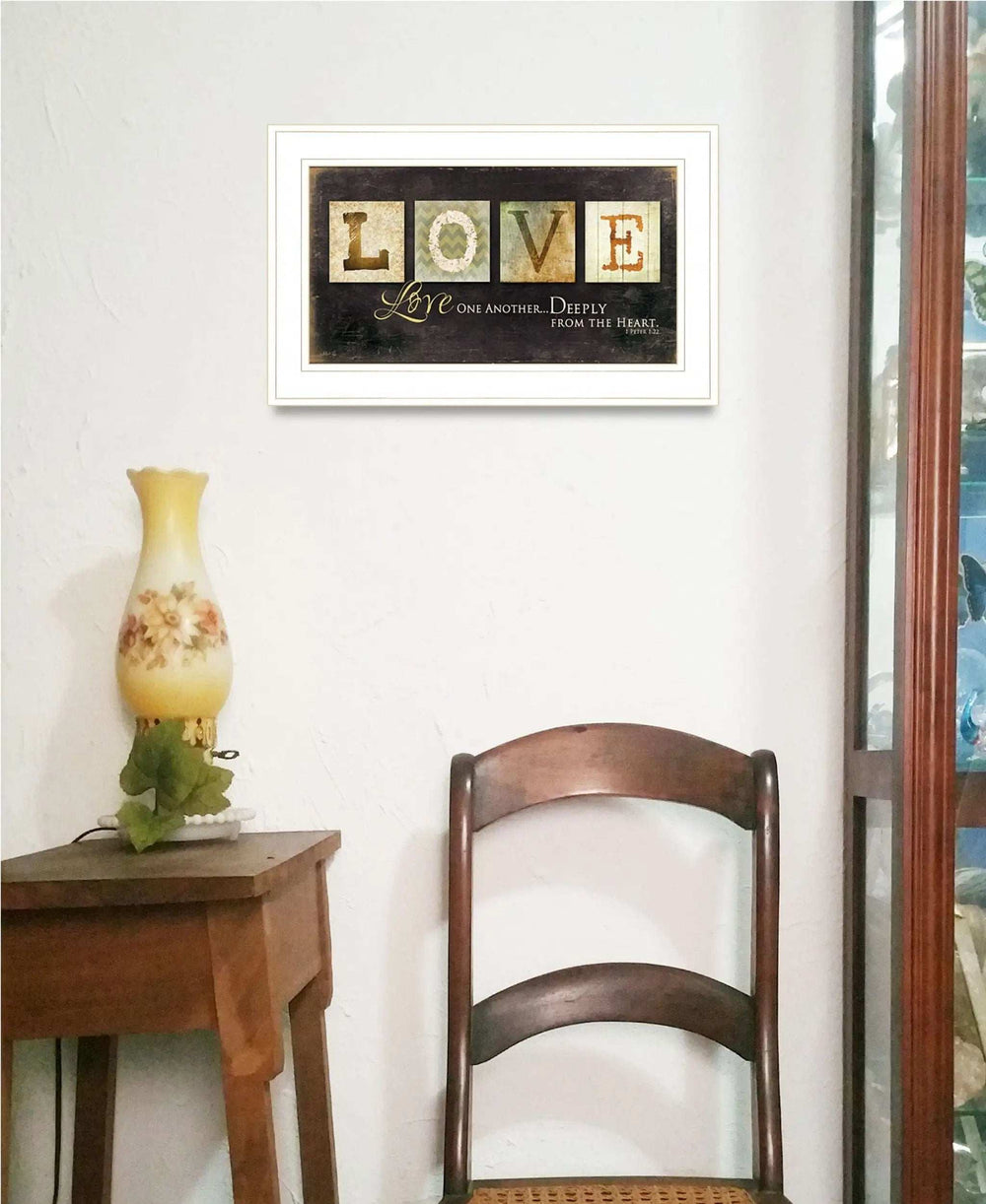 Love One Another 1 White Framed Print Wall Art - Homeroots - Flyclothing LLC