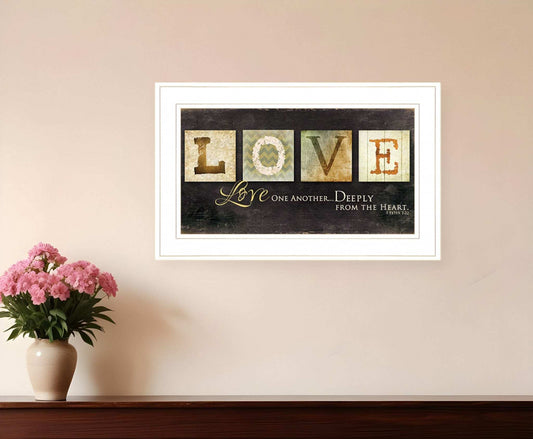 Love One Another 1 White Framed Print Wall Art - Homeroots - Flyclothing LLC