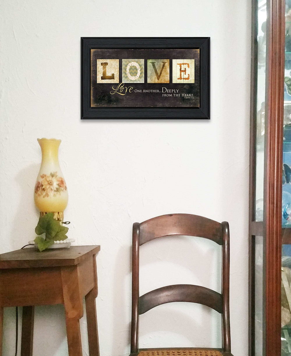 Love One Another 2 Black Framed Print Wall Art - Homeroots - Flyclothing LLC